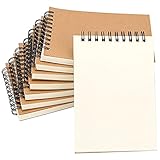 HAKACC Notizblock A6 blanko,8 Stück klein Spiralblock 80 Blatt pro Block,80 g/m²,mini Notizbuch deal für Skizzenblock,Schreibblock, Rechenblock,Malblock,Zeichenblock,Notizen