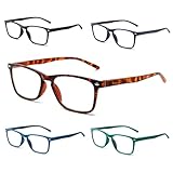 ZOECENT Lesebrille 5 Pack herren und Damen Blaulichtfilter Brillen Anti Blaulicht Computerbrille Sehhilfe Lesehilfe (5 Farbe Mischen, 1.25, x)