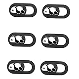 LRXIYODE 6 Stück Teiliges Webcam Cover Panda Design Ultradünne Kameraabdeckung für Laptop Tablet Smartphone Praktische Sichere Privacy Schutzfolie Installieren und Wiederverwendbar