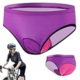 Pikfein KomfortFit Damen RadShorts mit 3D-Gel-Pads,Atmungsaktive Radlerhose für Komfort & Unterstützung,Fahrradunterhose Atmungsaktiv Schnelltrocknend Radhose,Ideal für MTB & Fahrradtouren (E,XXL)