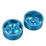 JKGVNCT Kompatible Aluminiumlegierung vorne hinten Star-Dish Räder Felgen for 2WD 4WD 1/10 RC Buggy TD2 TL01B TT02B DF02 DF03 DT02 DT03(2WD Front Blue)