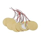 BFANGLC 10 Stück 12 mm Kupferplatten-Summer mit breiter Palette von Tönen für verschiedene Anwendungen im Innenbereich, piezoelektrischer Keramik-Kupfer-Summer