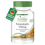 Fairvital | Katzenkralle 500mg - 90 Kapseln - Cat's Claw 500mg - Uña de Gato (Uncaria tomentosa) - HOCHDOSIERT & Vegan