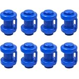 Trampolin Endkappen,8 Stück Abschlusskappen für Netzstangen,Trampolin Kappen Pfostenkappen für die Netzstangen des Trampolins Endkappen Kappen, Ø 25 MM,Trampolinzubehör,Schutzkappen Blau