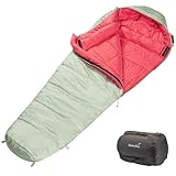 Skandika Schlafsack Gjora | Mumienschlafsack für Erwachsene, 3-4 Jahreszeiten, Nylon-Ripstop, kompakt, wasserabweisend, Packsack | Outdoor, Camping, Wandern, Winter