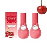 Watermelon Glow Niacinamide Dew Drops, Watermelon/Cherrys/Blackcurrant/Strawberry Facial VC Essence, Brightening Moisturizing Bulb Essence Toner, Gentle and Soothing, 75ml (Cherrys 2PC)