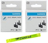 2X Shimano B05S-RX Bremsbeläge Resin Blister Verpackung inkl. MSZweirad Reflexband Nachfolger B01S B03S