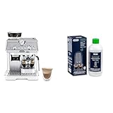 De'Longhi La Specialista Arte EC9155.W, Espresso Siebträgermaschine, Espressomaschine mit Professioneller Milchaufschäumdüse, 8 Mahlstufen, inkl. Barista-Kit, 1550 W, Weiß mit DLSC 500 Entkalker