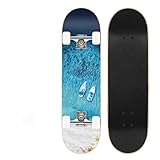 HAIZISLSU Anfänger Wakeboard Erwachsene Trick Wakeboard 7 Lagen Ahorn 31 'X8' Lake Boat Print für Anfänger, Teens und Kinder.