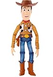 Mattel Disney und Pixar Toy Story Movie Toy, sprechende Woody Figur mit Ragdoll Körper, 20 Phrasen, Pull Tab aktiviert Sounds, Roundup Fun Woody, HFY35