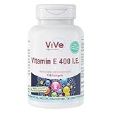 Vitamin E 400. I.E. - 120 Softgels für 120 Tage - Antioxidans -Zellschutz | Qualität aus Deutschland von ViVe Supplements