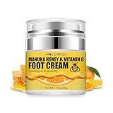 Fußpflegecreme, Fußcreme mit Honig und Vitamin C, Feuchtigkeitscreme für sehr Trockene und Beanspruchte Füße, Fußpflege gegen Raue, Trockene & Rissige Füße, 50g (1 Stück)