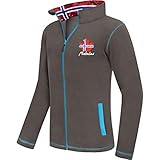 Nebulus Herren Fleecejacke Next, warme Fleece Jacke, mit langem Full-Zip Reißverschluss, Antra - XL