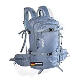 Otaro Skirucksack (20l) klein für Damen Herren Ultraleicht Fahrradrucksack wasserdicht zum Skifahren Radsport Camping schwarz