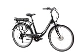 F.lli Schiano E-Moon, E Bike für die Stadt 26 Zoll, 36V 13Ah Abnehmbarer Akku, Motor 250W 40Nm, City Ebike für Herren/Damen, Schwarz