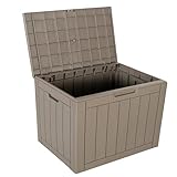 BTEXPERT Aufbewahrungsbox für den Innen- und Außenbereich, 30 Gallonen, Kunstharz, Deckbehälter für Paketlieferung, Terrassenmöbel, Kissen, Gartengeräte, Pool, Sportgeräte, UV-beständig, wasserdicht,