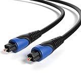 5m Optisches Kabel | Toslink Digitalkabel | Audiokabel | vergoldete Kontakte | LWL Lichtwellenleiter | SPDIF Digital kompatibel mit Soundbar, Home Entertainment, HiFi-System, Heimkino, TV, PS4 usw.