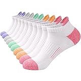 ILovDaisy Sneaker Socken Damen Sportsocken Mehrfarbig 35-38, 5 Paar Sneakersocken Laufsocken Atmungsaktiv Kurze Knöchelsocken aus Baumwolle