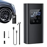 Reifenfüller, tragbarer Reifenfüller für Auto, Luftpumpe für Autoreifen, leistungsstarker Reifenfüller mit präziser Digitalanzeige, Luftpumpe für Auto, Motorrad