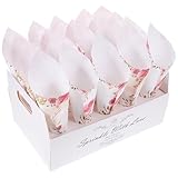 Amosfun 1 Set Hochzeit Konfetti- -Halter Box Konfetti- Und Ständer Tablett Papier- -Box Blütenblatt- Getrocknete Blütenblätter Konfetti-Papierkegel Für Hochzeit