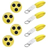 TNSLAND 4 Stück Blindenabzeichen Blindenanstecker mit 4 Lanyard Hochwertige Blinden Abzeichen Blindenplakette Blinden Plakette Blind Buttons Anstecker für Blinde und Sehbehinderte