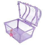 UPKOCH Schmuckkästchen mit Schloss Langlebige Kristall Schatzkiste für Mädchen Praktische Aufbewahrungsbox für Ringe Armbänder und Uhren Bunte Accessoires Zufällige Farbe Zufällige Farbe