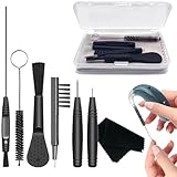 Hörgeräte Reinigungsset,Hörgeräte Reinigungswerkzeuge,Hörgeräte Zubehör für Sauber,Reinigungsset für Hörgeräte mit Box,Reinigungsbürste,Saubere Nadeln,Bürstenschraubendreher,Zur Reinigung