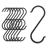 Wixovo S Haken,12 Stück S-förmige Haken, universelle Küchenhaken, geeignet für Bad, Schlafzimmer und Büro, für hängende Töpfe und Pfannen, Kaffeetassen, Kleidung, Pflanzen