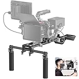 NEEWER Shoulder Mount Video Rig mit Arca Schnellverschluss DSLR Camera und Camcorder Montage, Zwei Griffen, 15mm Stangen (40cm), Schulterstütze Kamera, kompatibel mit SmallRig Follow Focus, SR007