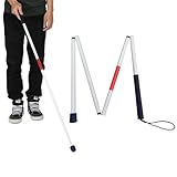 Tragbarer Spazierstöck,Aid Walking Sticks,Klappbarer Aluminium Gehstock,Blindenstock Gehstöcke,Blinde Menschen Reflektierender Stock,Spazierstock Blind Guide Stick,Für Blinde Menschen Stock,Kiuiom