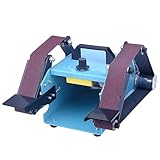 HYYKEJI Mini-Elektro-Bandschleifer, Tisch-Bandschleifer, Doppelkopf-Design, Einstellbarer Winkel und Lockerheit, einfache Handhabung, für DIY Holzbearbeitung, Metall, Messerherstellung