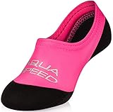 Aqua Speed Aquasocken Damen Mädchen | Neoprensocken rutschfest | Wasser Socken leicht | Diving Socks Girls | Strandsocken | Schwimmsocken Teenager | Wasserschuhe Baden | Pink | Gr. 36-37 | Neo