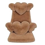 Sitzkissen aus Plüsch für Auto | Rutschfestes Autositzkissen in Herzform, weiches Autositzkissen zum Fahren, warmer Sitzbezug für Fahrzeug