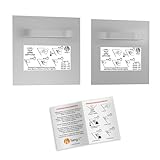 Spiegelbefestigung Set M - 2 Stück Spiegelbleche 100x100 mm für das Aufhängen von Spiegeln, Alu-Dibond, Plexiglas Platten - Spiegelhalter