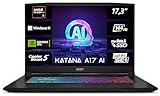 MSI Katana A17 AI, Gaming Laptop, 43,9 cm (17,3') FHD, AMD Ryzen 7 8845HS Prozessor, 16 GB DDR5 RAM, 1 TB SSD, NVIDIA GeForce RTX 4060, Windows 11 Home, QWERTZ Tastatur, Schwarz, B8VF-840