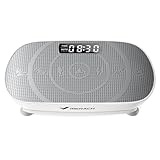 MERACH Vibrationsplatte, Leise und Kompakte Vibrationsplatte für Körperformung und Entspannung mit Komfortabler Silikonpad, LED-Display und Fernbedienung (Grau)