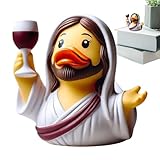 Krmoau Kunststoff-Ente | Jesus Duck Figuren Weihnachtsdekoration Krippenfiguren - Religiöse Deko Für Kinder Und Erwachsene Wohnzimmer Schlafzimmer Küche Büro Geburtstag Weihnachten