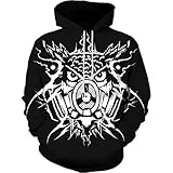 Herren Hoodie Pullover mit Kapuzenpullover für Männer Oversized Hoodie Sweatjacke Sportbekleidung Langarm mit Tasche Sweatshirt Winter Pullover Kapuzenpullover