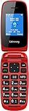 CHAKEYAKE Seniorenhandy ohne Vertrag, Klapphandy Mobiltelefon mit Großen Tasten, 2G GSM Handy für Senioren mit 1.7 Zoll Farbdisplay, Dual SIM, SOS Notruftaste, Taschenlampe (Rot)