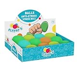FLYPOP'S - Anti-Stress-Ball - Kirmes-Spiel - 037212G - Zufällige Farbe - Kunststoff - Kind - Erwachsener - Rehabilitation - Angst - 6 cm x 6 cm - Ab 3 Jahren