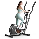 Crosstrainer, Crosstrainer für Zuhause mit 16 Widerstandsstufen, 6KG Schwungrad, LCD-Monitor, rutschfeste Pedale, Flaschenhalter, Ultraleiser Magnetischer Ellipsentrainer für Fitnessübungen