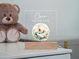 Nachtlicht Kinder schlafende Maus- Niedliches Nachtlicht für Babys - Geschenk zur Geburt- Babygeschenke - Stilllicht -Nachtlampe personalisiert