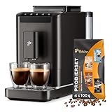 Tchibo Kaffeevollautomat Esperto2 Caffè mit 2-Tassen-Funktion für Caffè Crema und Espresso, Granite Black - INKLUSIVE Kaffeeprobierset GRATIS
