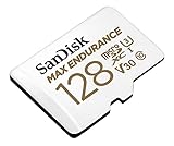 SanDisk MAX ENDURANCE Video Monitoring for Dashcams & Home Monitoring 128 GB microSDXC Memory Card + SD Adaptor 60,000 Hours Endurance