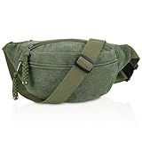 Hejo Bauchtasche Damen Cord, Umhängetasche Damen, Modische Gürteltasche für Frau und Mann, Crossbody Bag mit großem Fassungsvermögen, Crossbag für Alltagsleben, Sport, Reisen, Laufen, Schule (Grün)