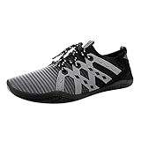 DuBiytlk Bequeme Schuhe Damen Hohe Schuhe Orthopädie Outdoor Freizeit rutschfeste Schwimmschuhe Schnorcheln schnell trocknende Strandschuhe Damen Tauchschuhe Damen Orthopädie Schuhe (Black, 37)