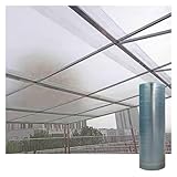 PFCDZDU Polycarbonat Überdachung Panel, Draussen Regenfest Tageslicht Verkleidung Blatt, UV-Schutz Baracke Abdeckung Für Draussen Terrasse Gewächshaus Garten (Farbe : Clear-1mm, Größe : 1.5x3m)