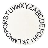 SAFIGLE Runder Kinderteppich mit Buchstaben rutschfeste Schaumstoffmatte Kreative Dekoration für Kinderzimmer Pflegeleicht Vielseitig für Schlafzimmer und Wohnräume