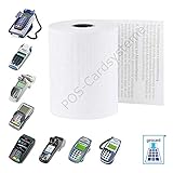 50 EC-Cash Thermorollen 57mm x 40mm für EC-Gerät Ingenico ICT 220, IWL 250, Verifone VX, CCV mit Lastschrifttext
