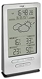 TFA Dostmann Funk Wetterstation Xena, 35.1162, mit Außensensor, Innen und Außentemperatur, mit Wettervorhersage, inkl Funkuhr, Luftfeuchte, zum Stellen/Hängen